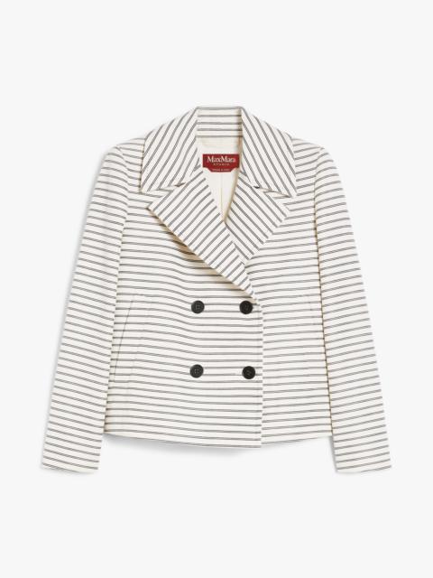 Max Mara ASSUAN Striped cotton ottoman jacket