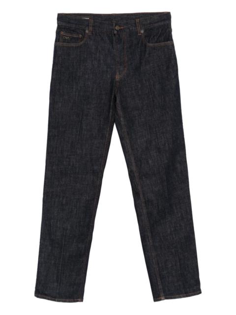 EMPORIO ARMANI contrast-stitching trousers