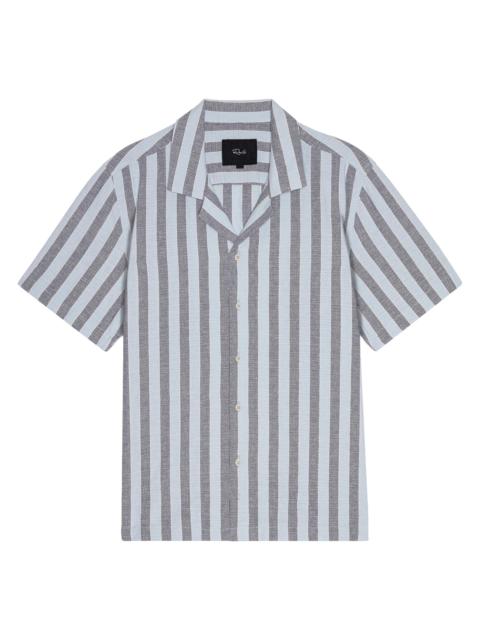 Rails Men's Fielder Striped Cotton Camp Shirt - Blue Jay Stripe