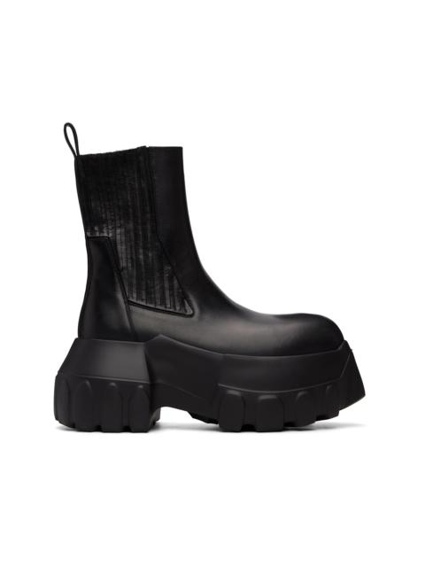 Rick Owens Black Temple Beatle Mega Tractor Chelsea Boots
