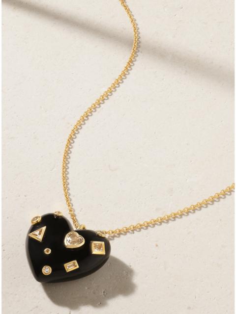 Yvonne Léon 9-karat Gold, Onyx And Topaz Necklace