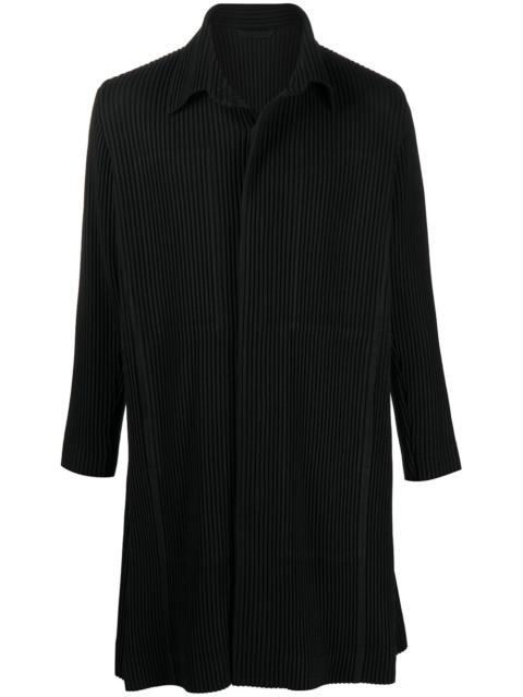 ISSEY MIYAKE pleated button-up coat