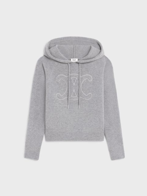 CELINE triomphe hoodie in sporty wool and cashmere