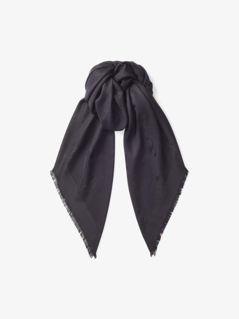 JIMMY CHOO Emani
Black Silk and Wool Jacquard Shawl