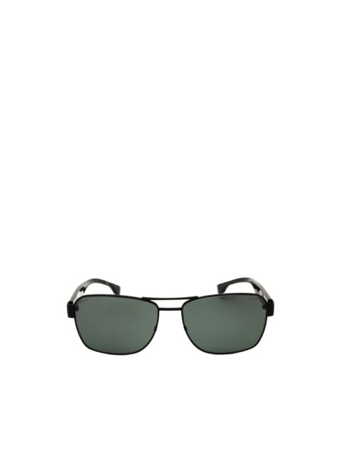 BOSS rectangle-frame polarized sunglasses