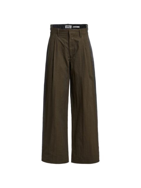 ESSENTIEL ANTWERP denim-panel wide-leg trousers