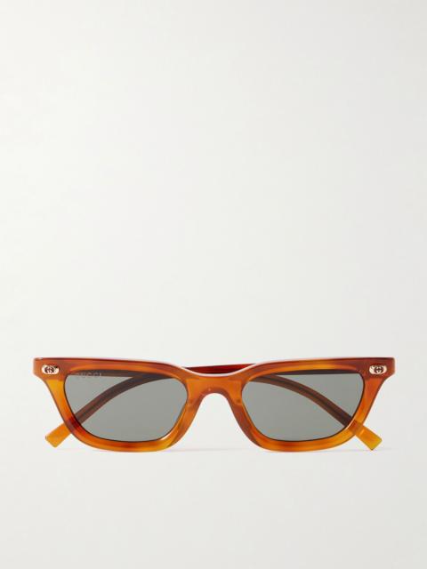 GUCCI Cat-eye acetate sunglasses Brown