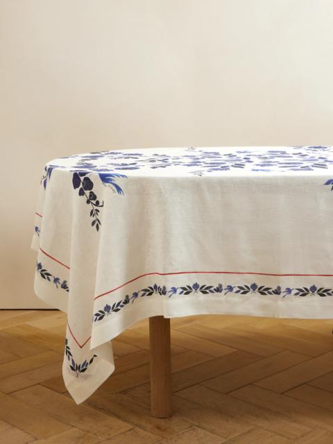 La DoubleJ Large Printed Linen Tablecloth