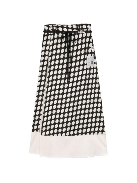 polka-dot maxi skirt