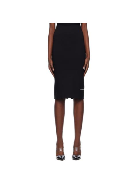 Alaïa Black Zip Midi Skirt