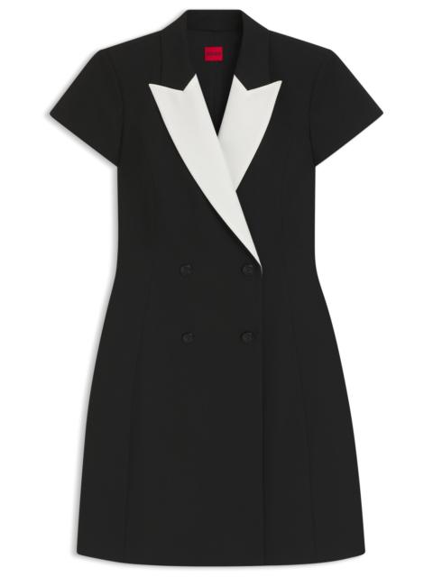 HUGO BLAZER-STYLE DRESS WITH CONTRAST LAPELS