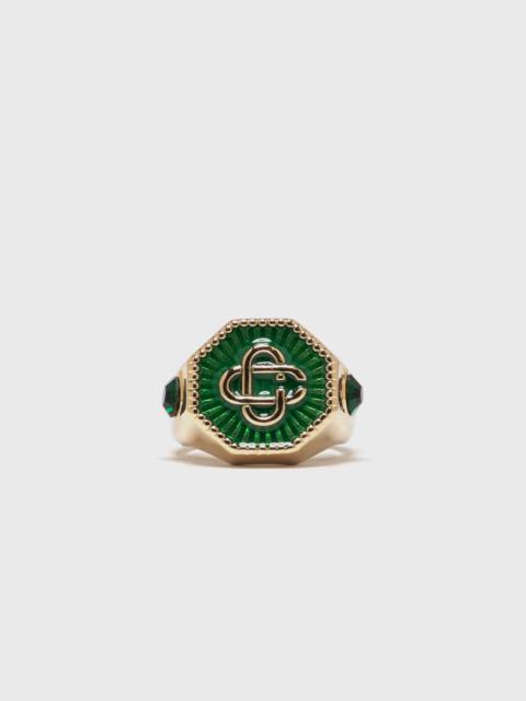 GOLD PLATED MONOGRAM RING