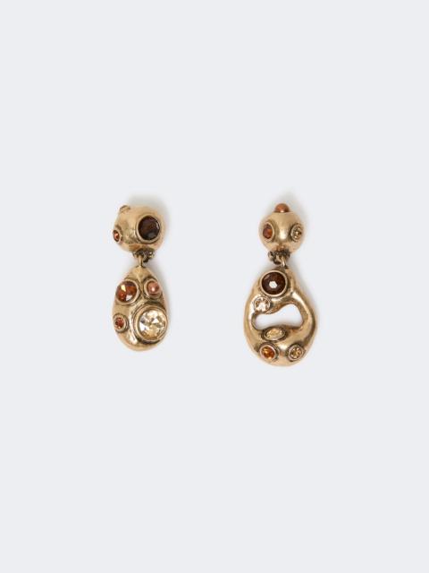 WEEKEND Max Mara EDITTI Bead and rhinestone pendant earrings - GOLD