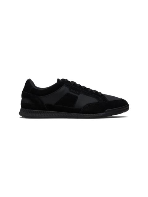 BOSS Black Satin Low Sneakers