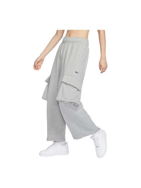 Nike (WMNS) Nike Sportswear Low-Rise Oversized French Terry Open-Hem Sweatpants Asia Sizing 'Dark Grey' F