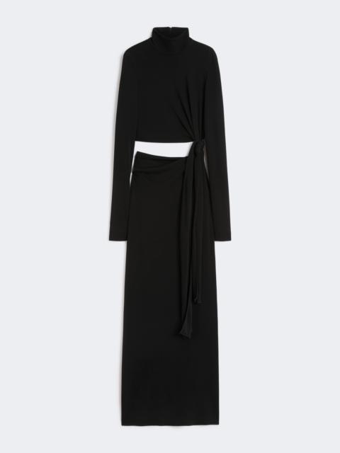 Sportmax Jersey dress with knot - BLACK