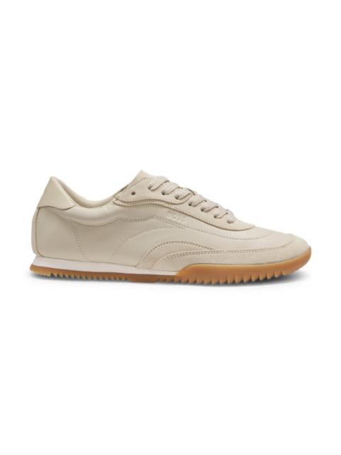 BOSS TRAINERS IN LEATHER AND SUEDE