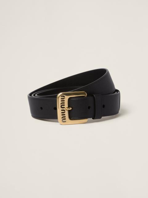 Nappa leather belt