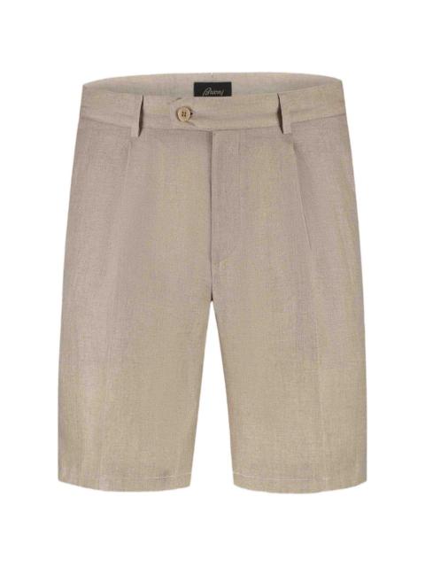 Brioni pleated chino shorts