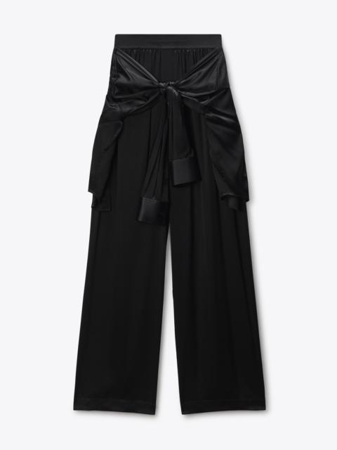 Alexander Wang Black Silk Charmeuse Pre-Styled Boxer Pant