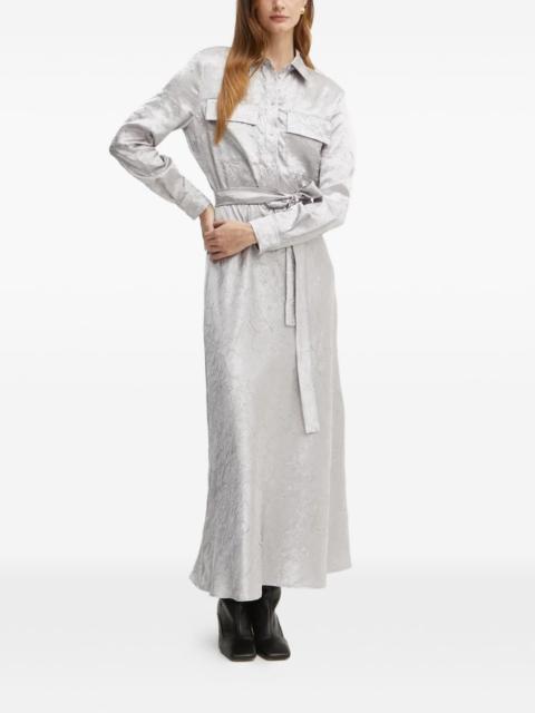 PINKO long-sleeve maxi shirt dress