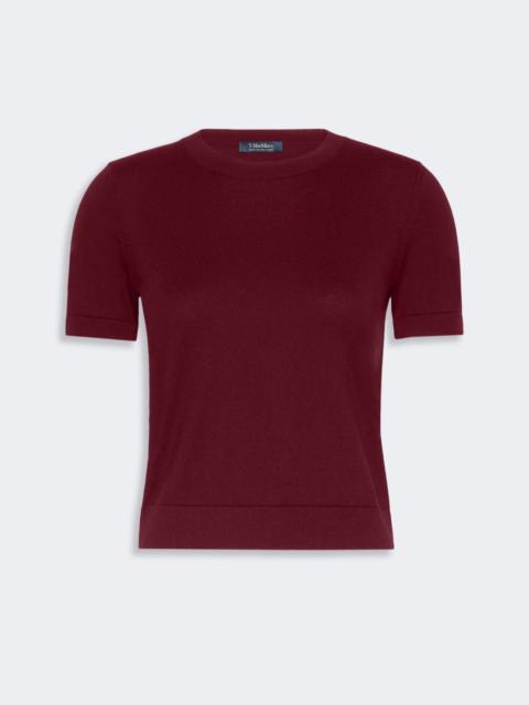 'S Max Mara GIULIETTA Cashmere, cotton and silk yarn jumper - DARK RED