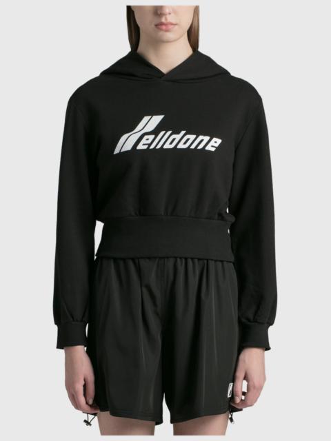 We11done LETTERING SYMBOL CROPPED HOODIE