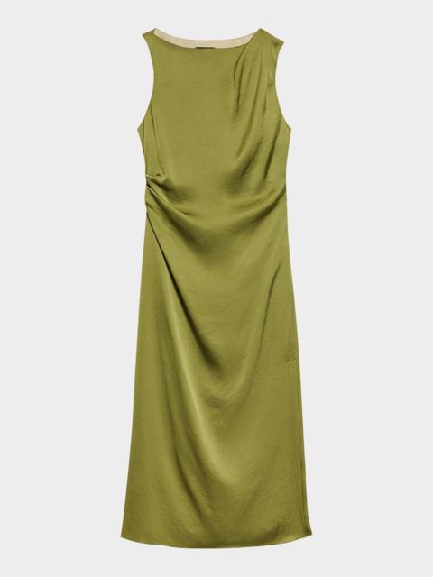 Theory Fitted Drape Midi Dress