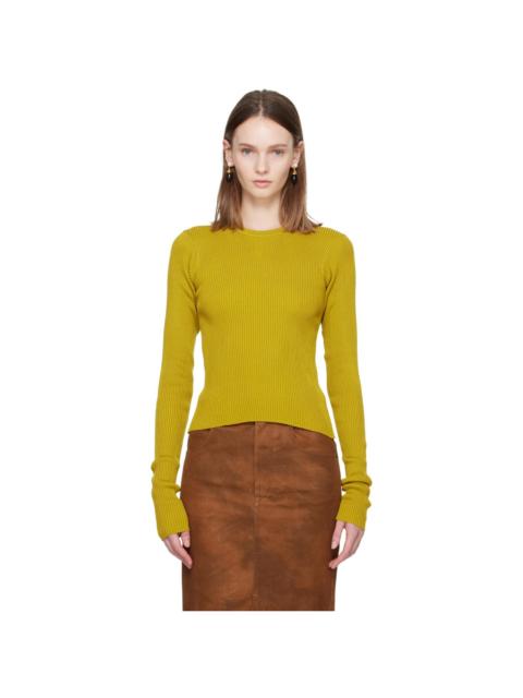 RIER Yellow Fine Rib T-shirt