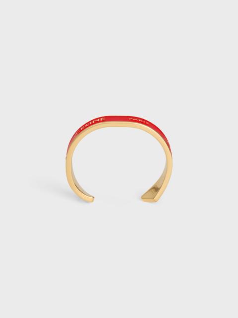 CELINE Celine Ribbon Small Cuff in Enamel and Brass with gold finish