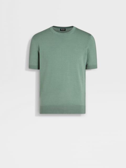 ZEGNA SAGE GREEN PREMIUM COTTON T-SHIRT