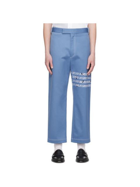Blue 4-Bar Trousers
