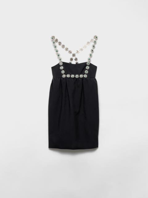 Prada Embroidered sablè compact mini-dress