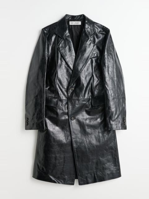 Our Legacy Stingray Coat True Dye Black Leather