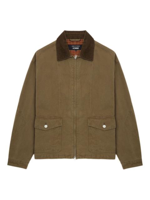 Comme des Garçons Homme corduroy-collar cotton jacket