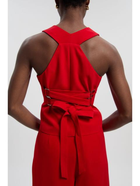 KAREN MILLEN Soft Tailored Corset Back Detail Waistcoat