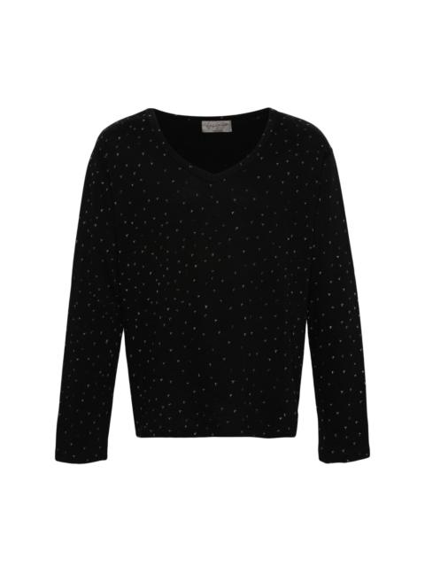 Yohji Yamamoto logo-print long-sleeve T-shirt