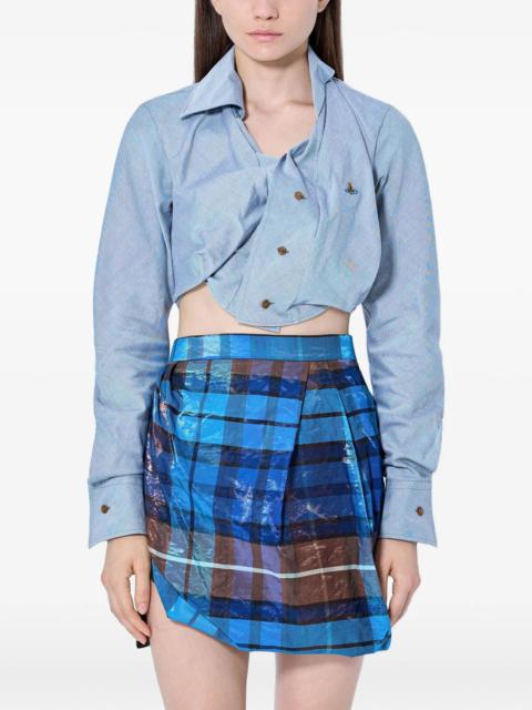 Vivienne Westwood Vivienne Westwood Asymmetrical Cropped Shirt With Classic Collar And Button Placket.Classic CollarBu