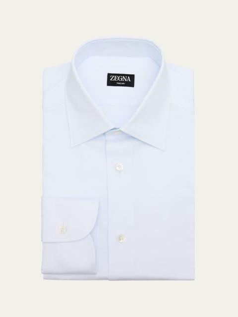 ZEGNA Men's Trecapi Textured Cotton Dress Shirt