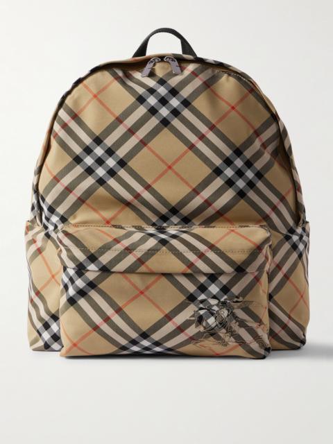Burberry Checked Coated-Canvas Backpack