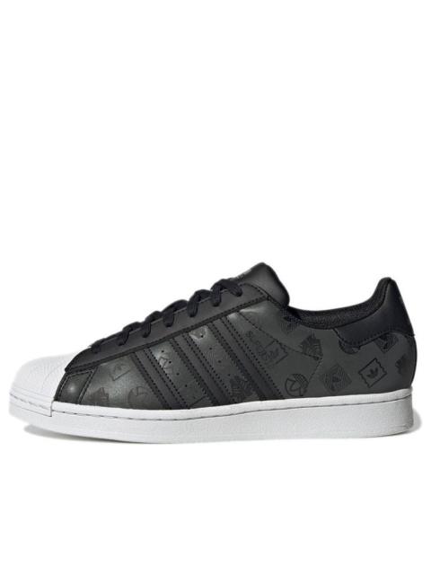 adidas Originals Superstar Shoes 'Black Green Monogram' GX8412