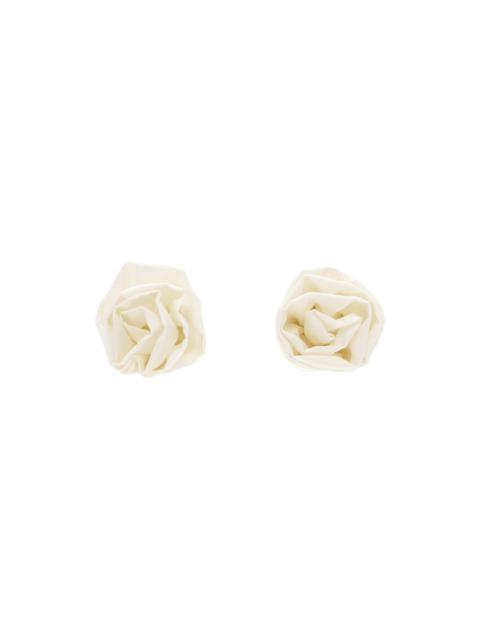 Simone Rocha Off-White Rose Stud Earrings