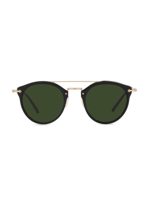 Oliver Peoples Men's Rimick 50MM Round Solid Sunglasses - Black