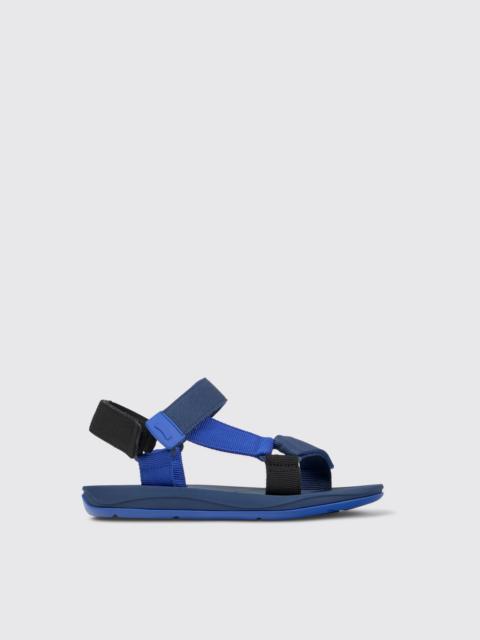 CAMPER Match Blue Textile Sandals for Men.