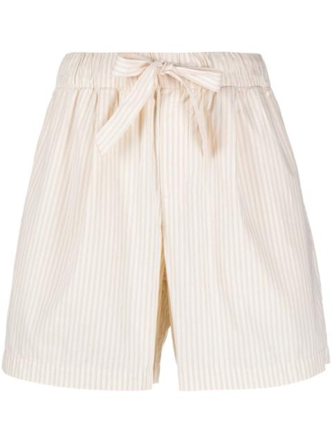 TEKLA striped organic cotton shorts