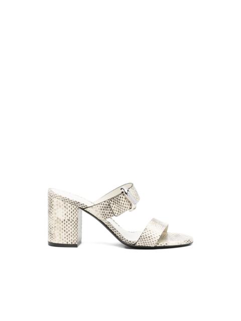EMPORIO ARMANI snakeskin-effect buckle-strap sandals