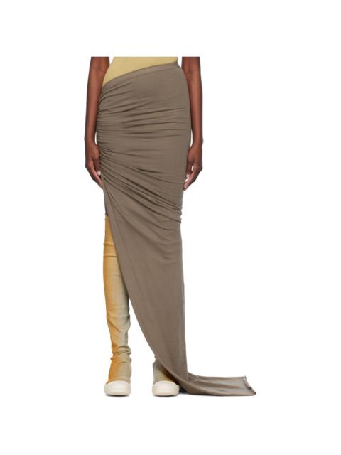 Gray Floor Length Maxi Skirt