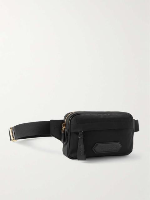 TOM FORD Logo-Embossed Leather-Trimmed Recycled-Shell Belt Bag