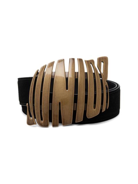 Jean Paul Gaultier Black Regular Suede 'Junior' Buckle Belt