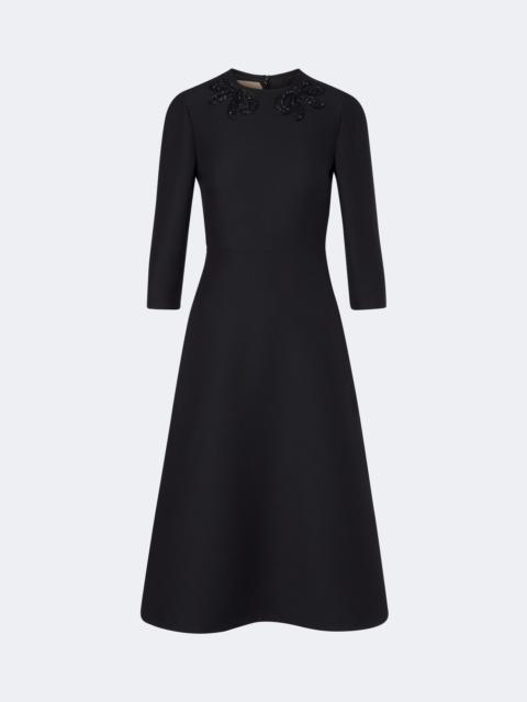 Valentino Crepe Couture embellished midi dress